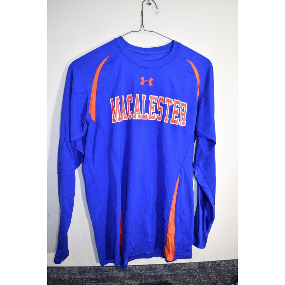 Macalester College Scots Shirt Mens S NCAA UA TEAM ISSUED Baseball Jersey Blue - Picture 1 of 16